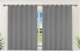 " Cortina Blackout Para Sala Quarto Cozinha 200x140 cm Pelicula corta luz Alças para Varão, Cortina em PVC Antimofo Fácil Limpeza Cortina 2 metros por 1 metro e 40 centímetros (Não Acompanha Varão) "