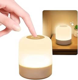 Luminária de Mesa LED Recarregável Touch Sem Fio 360° – Abajur de Cabeceira com 3 Modos de Iluminação Ajustável para Quarto, Escritório, Estudos, Leitura e Decoração