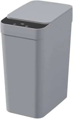 Lixeiras Automáticas com Sensor – Opções de 12L com 3 Modos Inteligentes de Abertura e Fechamento para Cozinha, Banheiro e Escritório (Cinza 12L - 3 Modos)