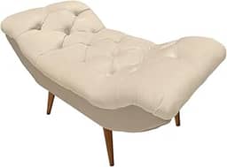Recamier Sofá Calçadeira 1 M Realeza (Suede Bege)