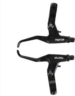 Alavancas de freio de bicicleta FOMTOR Alça de freio de liga de alumínio universal 2,5 dedos para mountain bike, bicicleta infantil, bicicleta dobrável, MTB BMX (2,2 cm)