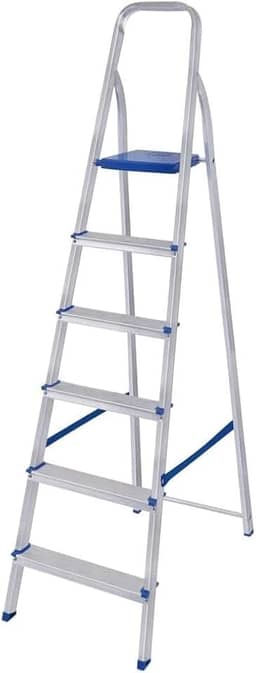 Escadas de alumínio com 6 Degraus-leve-fácil transporte e manuseio.