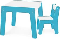 Conjunto Mesa + Cadeira Infantil Azul - Junges