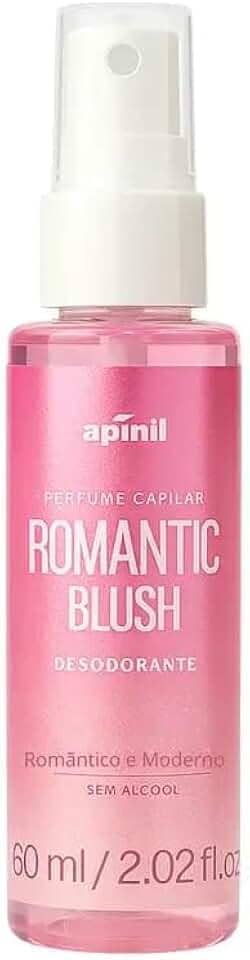 Perfume Capilar Romantic Blush, Desodorante Feminino, 60ml, Sem Álcool, Aroma Romântico e Moderno