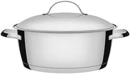 Caçarola Rasa com Fundo Triplo Tramontina Inox 22Cm, ALLEGRA