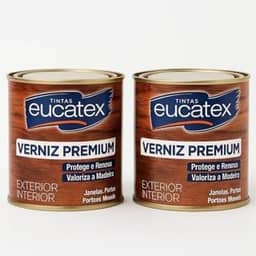 Verniz Madeira Marítimo Brilhante Eucatex 225ml Incolor Kit 2 Unidades