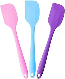 SYMEON Kit 3 Espátulas De Silicone Multiuso Resistência ao calor Antiaderente Durabilidade Prática Simples
