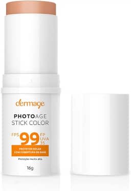 Photoage Stick, Filtro Solar com Cor em Bastão, FPS99 e FPUVA35, Proteção UVA e UVB, Fórmula com Ácido Hialurônico, Acabamento Mate, Cor Nude, 12g