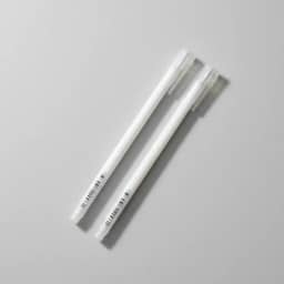 Kit 2 Caneta Branca Gel Ponta Fina 0.6mm Para Design de Sobrancelha Desenho Marcador Colorir Canetas Brancas Pintar Livros Profissional Artesanato