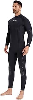Roupa de mergulho de neoprene de 3 mm, roupa de mergulho de corpo inteiro, manga comprida, zíper nas costas, roupa térmica para esportes aquáticos, caiaque, surf, snorkeling, mergulho, natação
