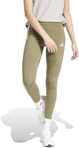 Leggings femininas esportivas de jérsei único com 3 listras