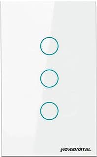Interruptor Smart Wifi Inteligente Touch Nova Digital 3 botões Lite BR 4x2