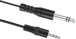 PluCable Cabo de audio P2 estereo para P10 estereo P2P1020 Preto, Conexoes em metal, 2 Metros