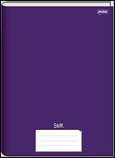 Jandaia - Caderno Brochura Universitário Capa Dura 96 Fls Stiff Roxo - Pacote com 05 unidades