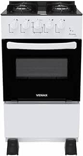 Fogão Venax Picasso Line 4 Bocas Mesa De Vidro Branco Bivolt