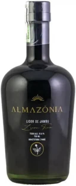 ALMAZÔNIA® Licor Fino de Jambu 750 ml | Origem Amazônica | Efeito Sensorial Único | 31,6% Vol | Dourado Intenso