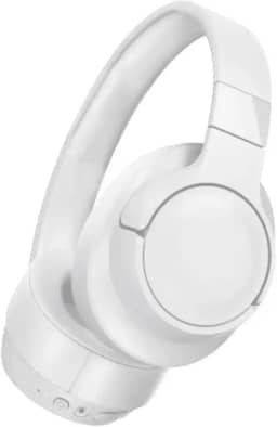 Fone De Ouvido Headphone Bluetooth 5.0 Bateria Longa Duração Sem Fio Extra Bass Dobravel Para Treino, Academia, Trabalho (Branco)