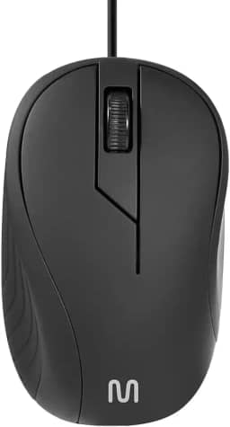 Mouse com Fio Wave Textura Emborrachada Cabo de 130cm Multi - MO222