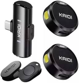 Microfone Sem Fio de Lapela Clip-on Para Celular – Compatível com iPhone 15/16, Android USB-C, Smartphone e Tablet – para Gravação, Vídeo, Podcast, YouTube e Live Streaming - Premium