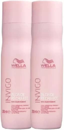 Kit Wella Professionals Invigo Blonde Recharge - Shampoo Desamarelador 250ml (2 Unidades)