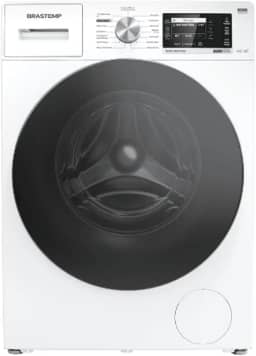 Lava e Seca Brastemp 10kg/6kg branca com Smart Sensor e Triplo Vapor BNC10AB. 220V