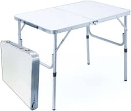 Mesa Dobravel Portatil, Escrivaninha Dobravel Maleta para Camping Cozinha Estudo（90×60×70CM）