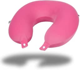 Travesseiro Para Viagem Almofada Nasa Almofada De Pescoço Com Botão, Almofada De Apoio Anatômica Para Avião, Carro E Ônibus, Descanso Confortável, Portátil E Macio (Sortida entre Rosa ou Roxo)
