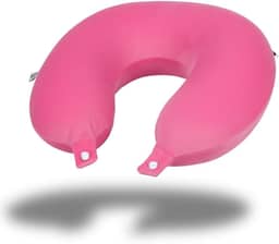 Travesseiro Para Viagem Almofada Nasa Almofada De Pescoço Com Botão, Almofada De Apoio Anatômica Para Avião, Carro E Ônibus, Descanso Confortável, Portátil E Macio (Sortida entre Rosa ou Roxo)