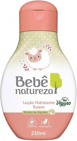 Bebê Natureza Loção Hidratante Suave Extrato de Algodão 230ml