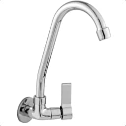 Torneira de Cozinha de Parede com Bica Móvel para Pia