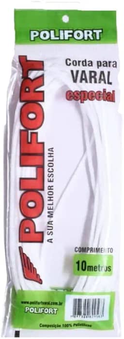 Corda Reforçada Para Varal Parede Quintal Teto - 10 Metros