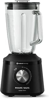 Philips Walita, Liquidificador Série 3000 Turbo, 110V, Preto, Jarra de Vidro 700W - HR2272/91