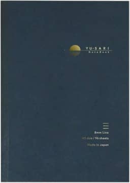 Caderno de linha YU-SARI A5 de 8 mm para caneta-tinteiro, artigos de papelaria NAKABAYASHI do Japão, azul marinho