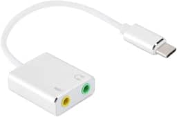 RiToEasysports Tipo -C No Drive Audio Adapter da Placa de Som Estéreo Com Processamento Virtual 7.1 para Usuários de Telefones Celulares