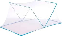 Mosquiteiro Cama Casal Tenda Portátil Dobrável Prática Mosquiteiro Cama Casal Tenda Portátil Dobrável Prática Cor:Azul