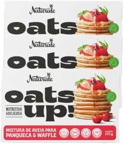 KIT 3 Mistura de Aveia para Panqueca e Waffle Zero Colesterol 170g - Oats Up - Naturale