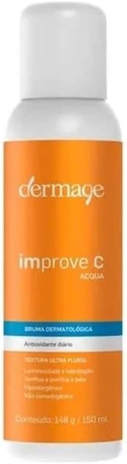 Improve C Aqua, Bruma Facial Enriquecida com Vitamina C Pura e Estabilizada, Ação Antioxidante e Hidratante, Pele Protegida e Radiante, Vegano, 150ml