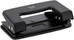 Brw Perfurador de Papel Metal 2 Furos até 10 Folhas 10,4cm Preto