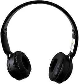 Fone De Ouvido Sem Fio Bluetooth Wireless Haste Articulada Ajustável Com Arco Headphone E Som Estéreo Com Entradas P2 Para Cartão de Memória E USB Recarga (Preto)