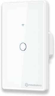 Interruptor Smart Wifi Inteligente Touch Primebras 1 Botão Branco