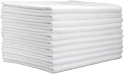 Kit 10 Panos De Prato Branco Liso 100% Algodão Pé De Galinha 44x68cm