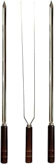 Kit 3 Espetos Artesanais Inox P/Churrasco