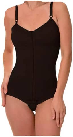 Cinta Modeladora Pos Cirurgia Plastica Body com Alça e Colchetes Ajustável Preto GG New Form