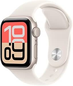 Apple Watch SE 3 GPS, Caixa em alumínio luz das estrelas de 40 mm com Bracelete desportiva luz das estrelas - P/M