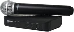 Microfone de Mão Sem Fio Shure BLX24/PG58, Cápsula PG58