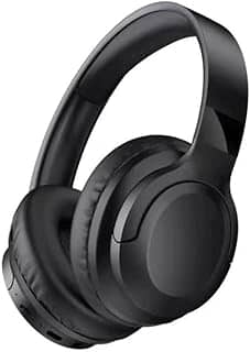 Fone de Ouvido Bluetooth 5.3 On-Ear – Headphone Sem Fio com Cancelamento de Ruído, Microfone Integrado, Ajustável e Dobrável – Ideal para Corrida, Academia, Android e iOS - Premium (Preto)
