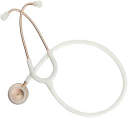 Estetoscópio MD Spirit Pro Lite II Adulto Branco Acabamento Dourado