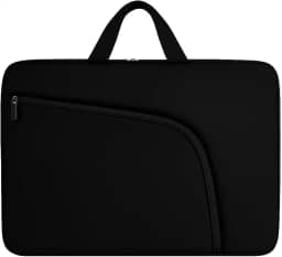 Capa para Notebook 15.6 Polegadas, Resistente à Água, Leve (150g), com Alça e Bolso Frontal, Case Protetora Slim para Trabalho, Faculdade e Viagem, Alça Reforçada, Neoprene - Qualidade Premium