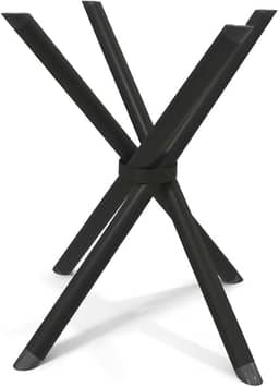 Base de Mesa Pé Aço Preta Reforçada Mesa Redonda ou Quadrada 4 Lugares