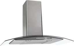 Coifa de Parede 80cm Vidro Curvo Duto Slim Nardelli Inox